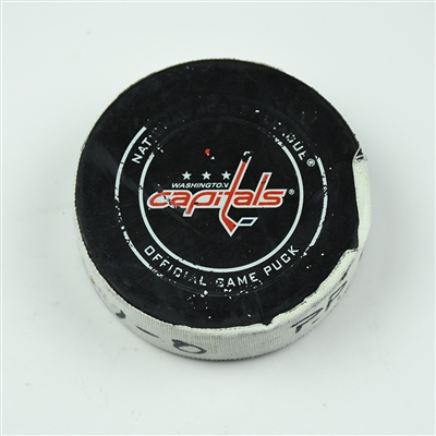 Brayden Point - Tampa Bay Lightning - Goal Puck - February 20, 2018 vs. Washington Capitals (Capitals Logo)