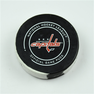 Nikolaj Ehlers - Winnipeg Jets - Goal Puck - March 12, 2018 vs. Washington Capitals (Capitals Logo)