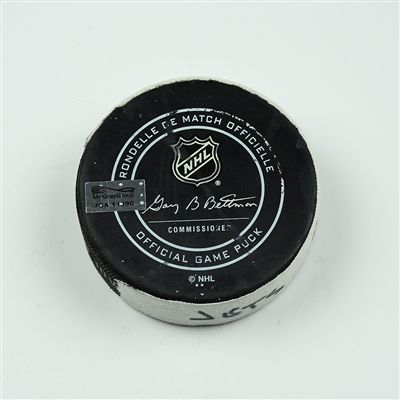 Patrik Laine - Winnipeg Jets - Goal Puck - March 12, 2018 vs. Washington Capitals (Capitals Logo)