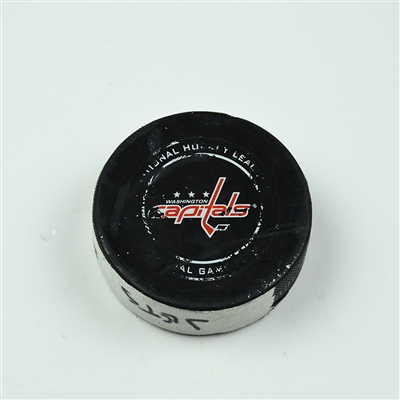 Patrik Laine - Winnipeg Jets - Goal Puck - March 12, 2018 vs. Washington Capitals (Capitals Logo)