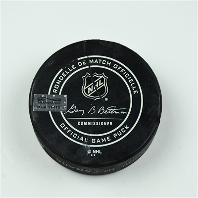 Gabriel Landeskog - Colorado Avalanche - March 8, 2018 vs. Columbus Blue Jackets (Blue Jackets Logo)