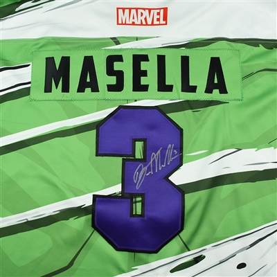 Ben Masella - Worcester Railers - 2017-18 MARVEL Super Hero Night - Game-Worn Autographed Jersey