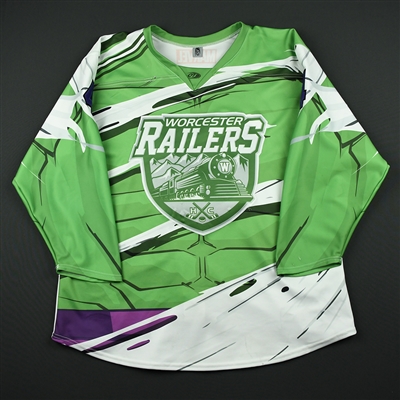 Patrick McNally - Worcester Railers - 2017-18 MARVEL Super Hero Night - Game-Worn Autographed Jersey