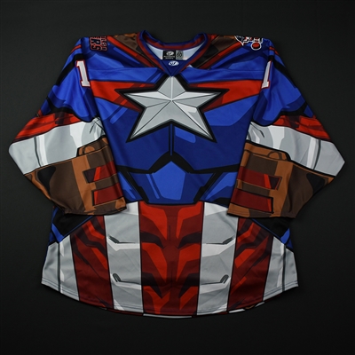 Blank #1 - Tulsa Oilers - 2017-18 MARVEL Super Hero Night - Game-Issued Jersey