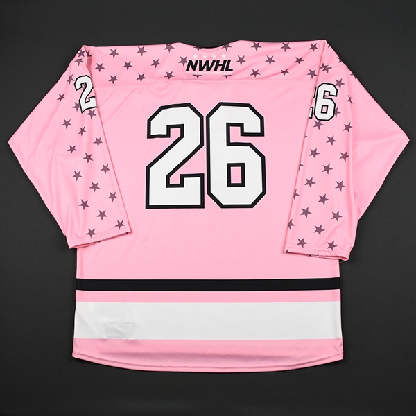 No Name on Back #26 - Buffalo Beauts - Game-Issued Strides for the Cure Jersey - Jan. 20, 2018