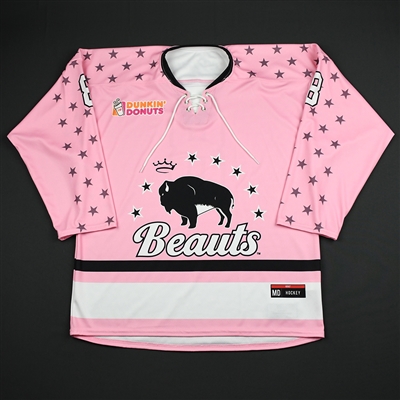 No Name on Back #8 - Buffalo Beauts - Game-Issued Strides for the Cure Jersey - Jan. 20, 2018