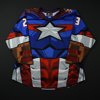 Ryan Tesink - Tulsa Oilers - 2017-18 MARVEL Super Hero Night - Game-Worn Autographed Jersey - Nameplate Removed