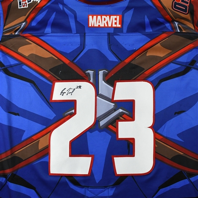 Ryan Tesink - Tulsa Oilers - 2017-18 MARVEL Super Hero Night - Game-Worn Autographed Jersey - Nameplate Removed