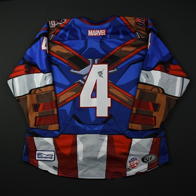 Bobby Watson - Tulsa Oilers - 2017-18 MARVEL Super Hero Night - Game-Worn Autographed Jersey - Nameplate Removed