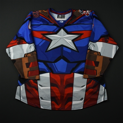 Bobby Watson - Tulsa Oilers - 2017-18 MARVEL Super Hero Night - Game-Worn Autographed Jersey - Nameplate Removed