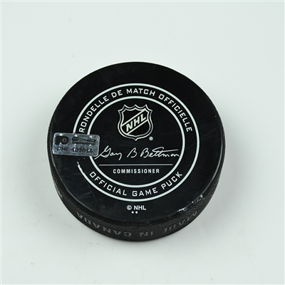 Mika Zibanejad - New York Rangers - Goal Puck - March 22, 2018 vs. Philadelphia Flyers (Flyers Logo)