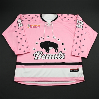 Kayla Parsons - Buffalo Beauts - Game-Issued Strides for the Cure Jersey - Jan. 20, 2018
