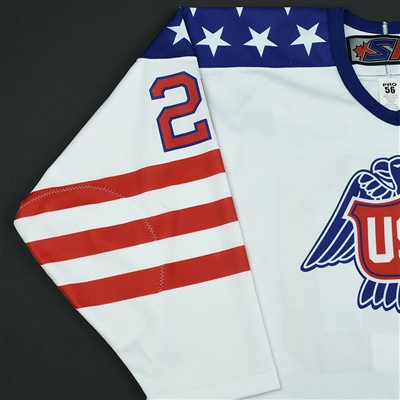 Jake Pivonka - 2018 U.S. National Under-18 Development Team - Military Appreciation Game-Worn Autographed Jersey