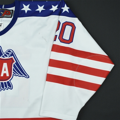 Jake Pivonka - 2018 U.S. National Under-18 Development Team - Military Appreciation Game-Worn Autographed Jersey