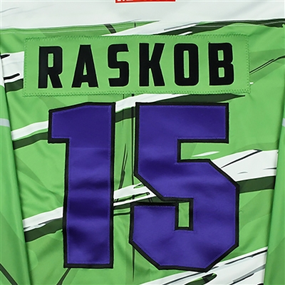 Willie Raskob - Worcester Railers - 2017-18 MARVEL Super Hero Night - Game-Issued Jersey