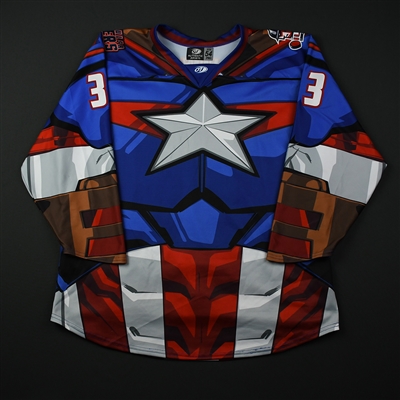 Evan Richardson - Tulsa Oilers - 2017-18 MARVEL Super Hero Night - Game-Worn Autographed Jersey