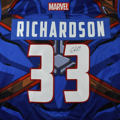 Evan Richardson - Tulsa Oilers - 2017-18 MARVEL Super Hero Night - Game-Worn Autographed Jersey