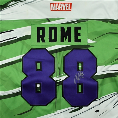 Ashton Rome - Worcester Railers - 2017-18 MARVEL Super Hero Night - Game-Worn Autographed Jersey w/C