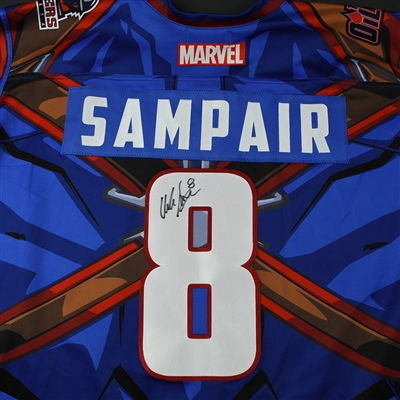 Charlie Sampair - Tulsa Oilers - 2017-18 MARVEL Super Hero Night - Game-Worn Autographed Jersey