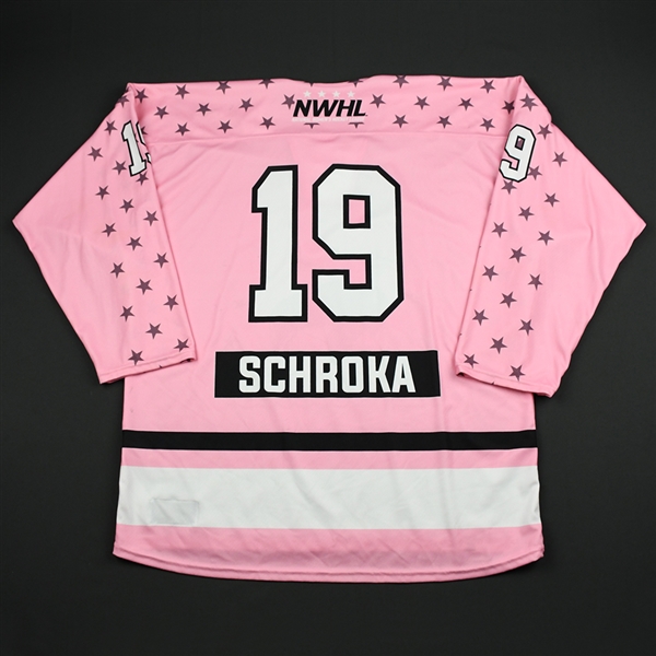 Kaylyn Schroka - Buffalo Beauts - Game-Worn Strides for the Cure Jersey - Jan. 20, 2018