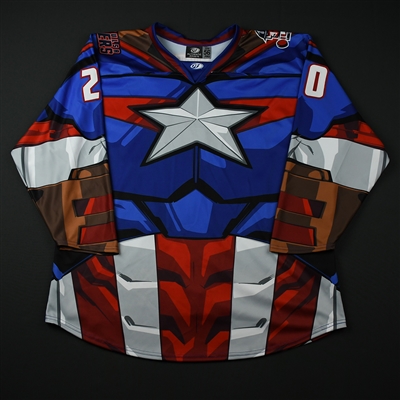 Justin Selman - Tulsa Oilers - 2017-18 MARVEL Super Hero Night - Game-Issued Autographed Jersey