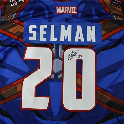 Justin Selman - Tulsa Oilers - 2017-18 MARVEL Super Hero Night - Game-Issued Autographed Jersey