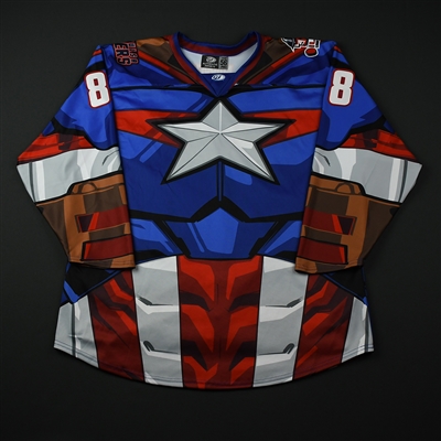 Dmitrii Sergeev - Tulsa Oilers - 2017-18 MARVEL Super Hero Night - Game-Worn Autographed Jersey