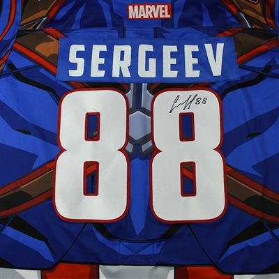 Dmitrii Sergeev - Tulsa Oilers - 2017-18 MARVEL Super Hero Night - Game-Worn Autographed Jersey