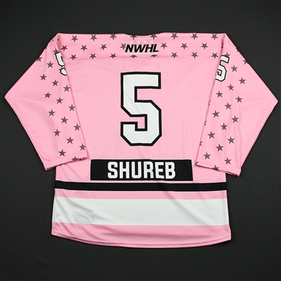 Sarah Shureb - Buffalo Beauts - Game-Issued Strides for the Cure Jersey - Jan. 20, 2018