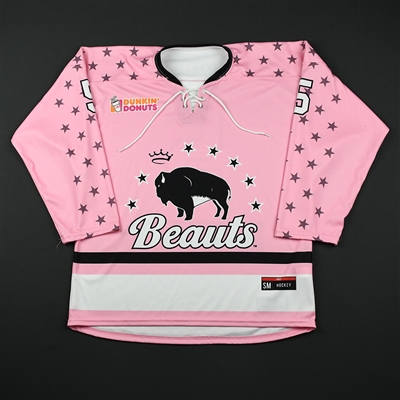 Sarah Shureb - Buffalo Beauts - Game-Issued Strides for the Cure Jersey - Jan. 20, 2018