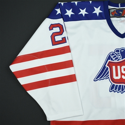Spencer Stastney - 2018 U.S. National Under-18 Development Team - Military Appreciation Game-Worn Autographed Jersey