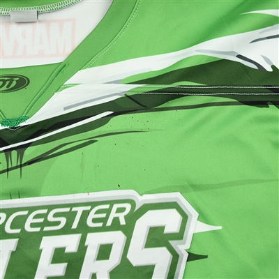 Yanick Turcotte - Worcester Railers - 2017-18 MARVEL Super Hero Night - Game-Worn Autographed Jersey