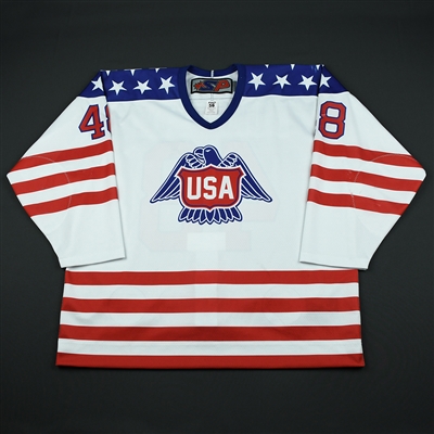 Alex Turcotte - 2018 U.S. National Under-18 Development Team - Military Appreciation Game-Worn Autographed Jersey