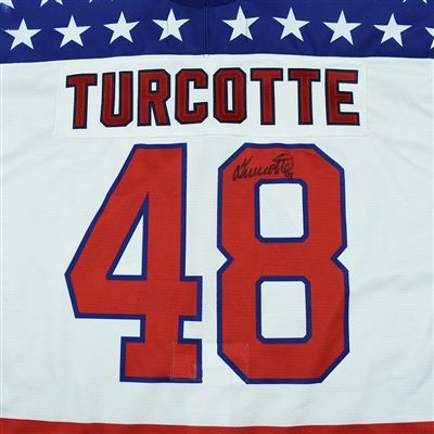 Alex Turcotte - 2018 U.S. National Under-18 Development Team - Military Appreciation Game-Worn Autographed Jersey