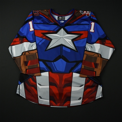 Thomas Vannelli - Tulsa Oilers - 2017-18 MARVEL Super Hero Night - Game-Issued Autographed Jersey