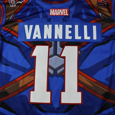 Thomas Vannelli - Tulsa Oilers - 2017-18 MARVEL Super Hero Night - Game-Issued Autographed Jersey