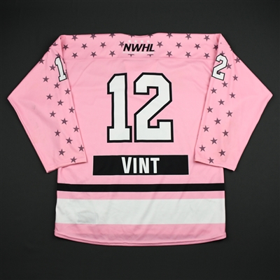 Rebecaa Vint - Buffalo Beauts - Game-Worn Strides for the Cure Jersey - Jan. 20, 2018