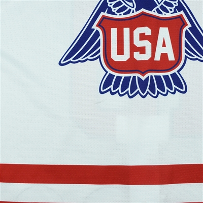 Oliver Wahlstrom - 2018 U.S. National Under-18 Development Team - Military Appreciation Game-Worn Autographed Jersey