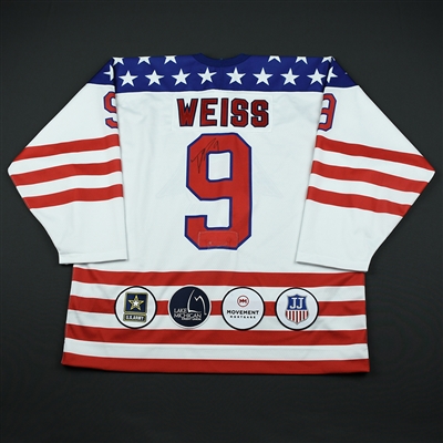 Tyler Weiss - 2018 U.S. National Under-18 Development Team - Military Appreciation Game-Worn Autographed Jersey