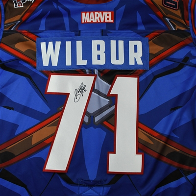 Sam Wilbur - Tulsa Oilers - 2017-18 MARVEL Super Hero Night - Game-Worn Autographed Jersey