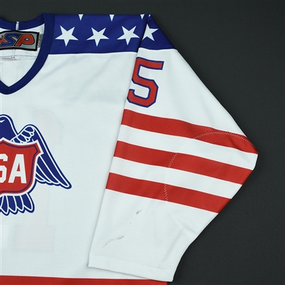 Bode Wilde - 2018 U.S. National Under-18 Development Team - Military Appreciation Game-Worn Autographed Jersey