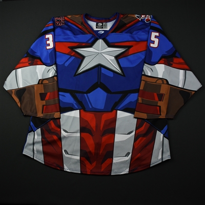 Devin Williams - Tulsa Oilers - 2017-18 MARVEL Super Hero Night - Game-Worn Autographed Backup-Only Jersey