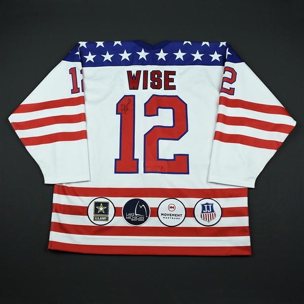 Jake Wise - 2018 U.S. National Under-18 Development Team - Military Appreciation Game-Worn Autographed Jersey