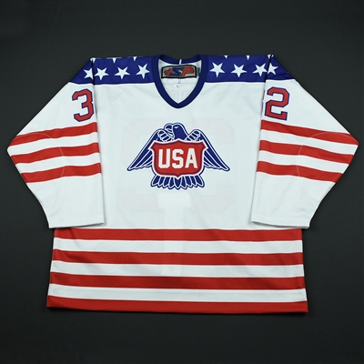 Cam York - 2018 U.S. National Under-18 Development Team - Military Appreciation Game-Worn Autographed Jersey