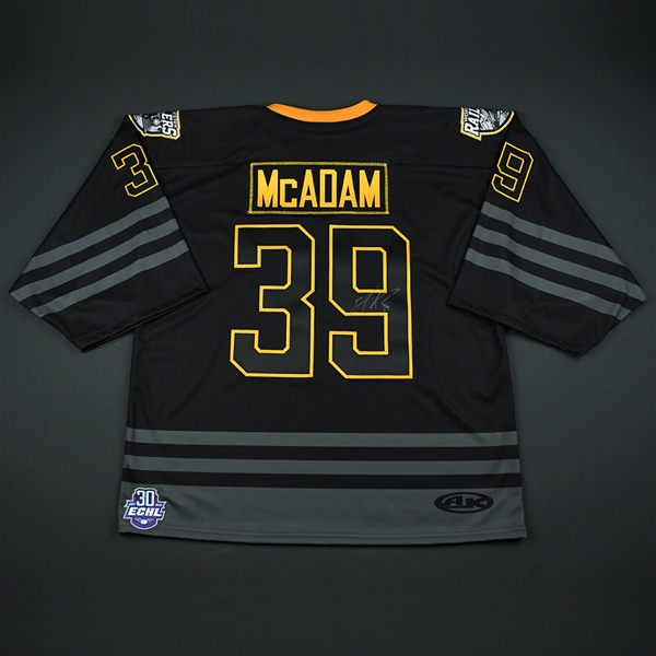 Eamon McAdam - Worcester Railers - 2018 Golden Goalie - Game-Issued Jersey 