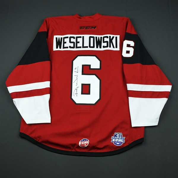 Riley Weselowski - Rapid City Rush - 2018 Fantasy Team Skater - Autographed Game-Worn Jersey w/C - Worn Mar. 9, 2018