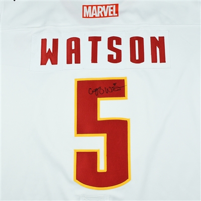 Cliff Watson - Colorado Eagles - 2017-18 MARVEL Super Hero Night - Game-Worn Autographed Jersey 