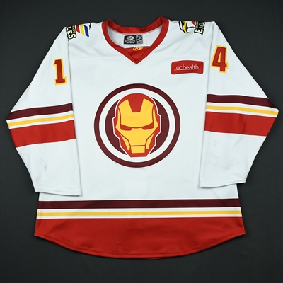 Ryan Olsen - Colorado Eagles - 2017-18 MARVEL Super Hero Night - Game-Worn Autographed Jersey 