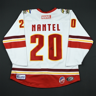 Julien Nantel - Colorado Eagles - 2017-18 MARVEL Super Hero Night - Game-Worn Autographed Jersey 