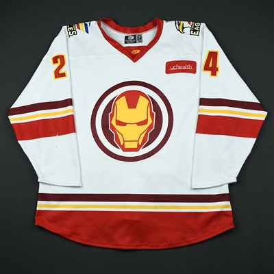 Chase Norrish - Colorado Eagles - 2017-18 MARVEL Super Hero Night - Game-Worn Autographed Jersey 